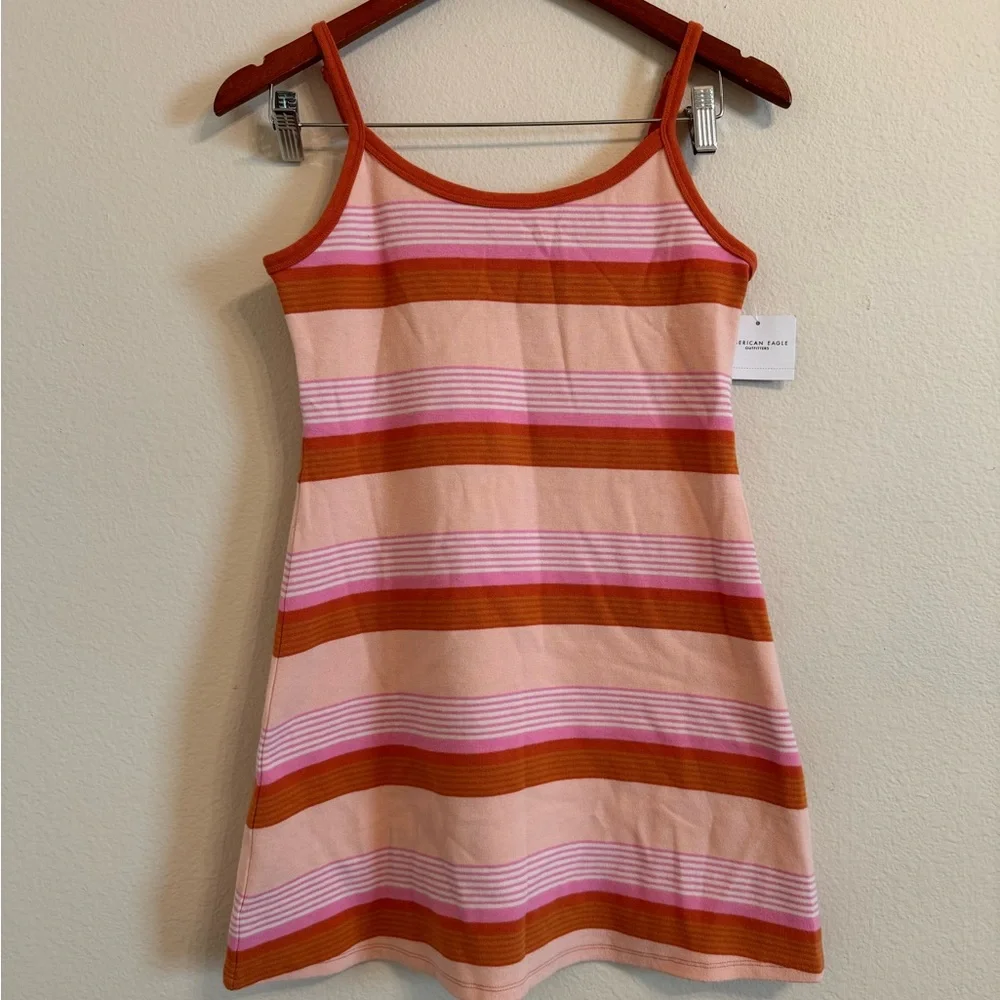 American Eagle Women's Cotton Blend A-Line Mini Dress